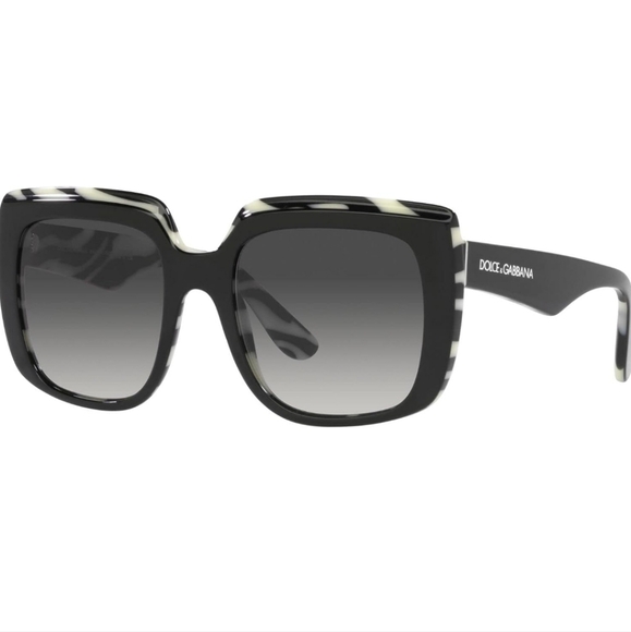 Dolce & Gabbana DG 4414 Black Animal Print/Grey Shaded 54/20/145 Sunglasses - Picture 1 of 5